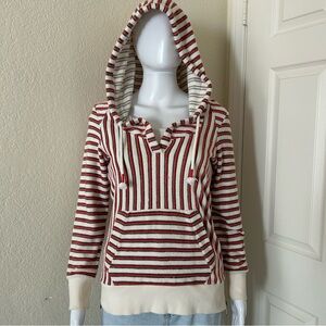 Rebecca Minkoff Cotton Long Sleeve Venice Striped Terry Hooded Sweater XS